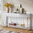 Mirrored Console Table with Shelf, 59" Modern Entryway Table Glass Sofa Table with Mirror Finish