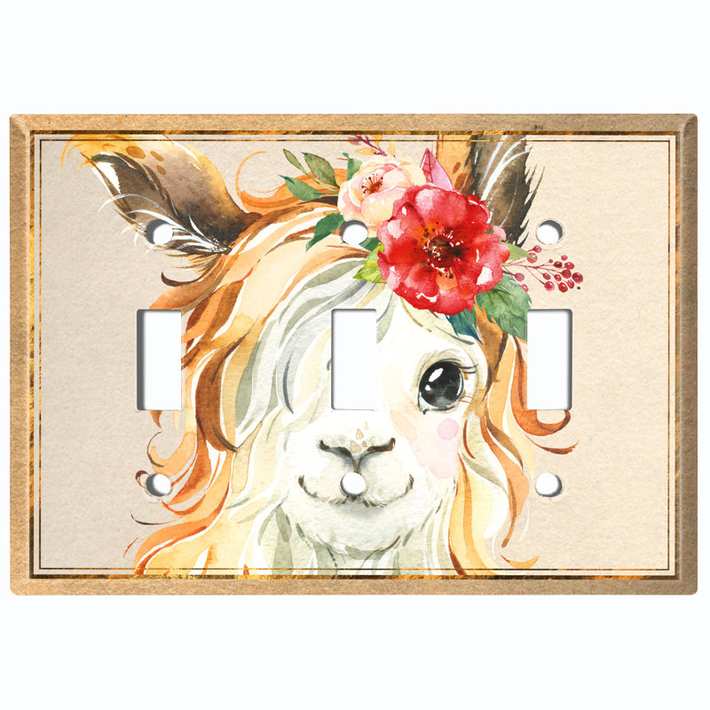 Animals 3 - Gang Toggle Light Switch Standard Wall Plate