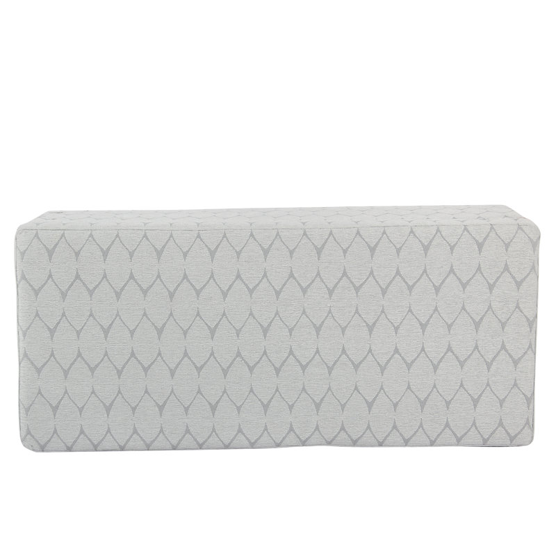 Genoveva Upholstered Storage Bench, Gray Abstract, Brown