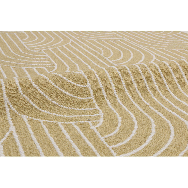 Deco Geometric Area Rug in Honey, Rectangle 12' x 15'