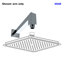 Bras de douche mural carré en laiton 9 po Topcraft, composants de douche universels pour pomme de douche à effet pluie-90579284