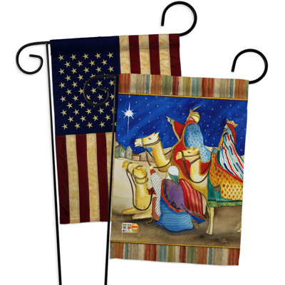Drapeau de jardin à 2 faces en polyester / mélange de polyester 19 x 13 po