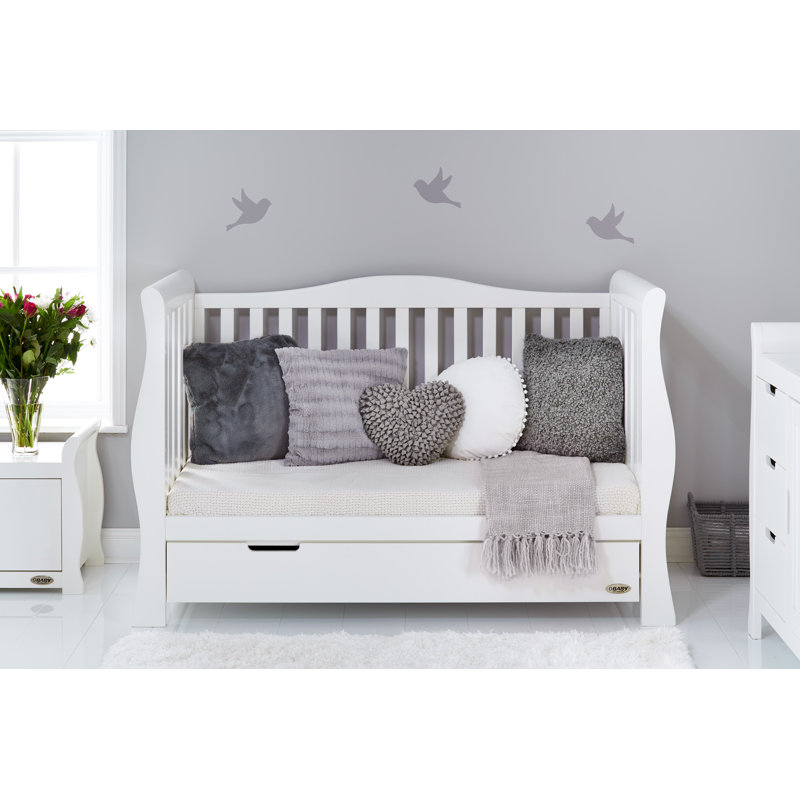 Stamford Cot Bed 7-Piece Nursery Furniture Set, Warm Grey, 7