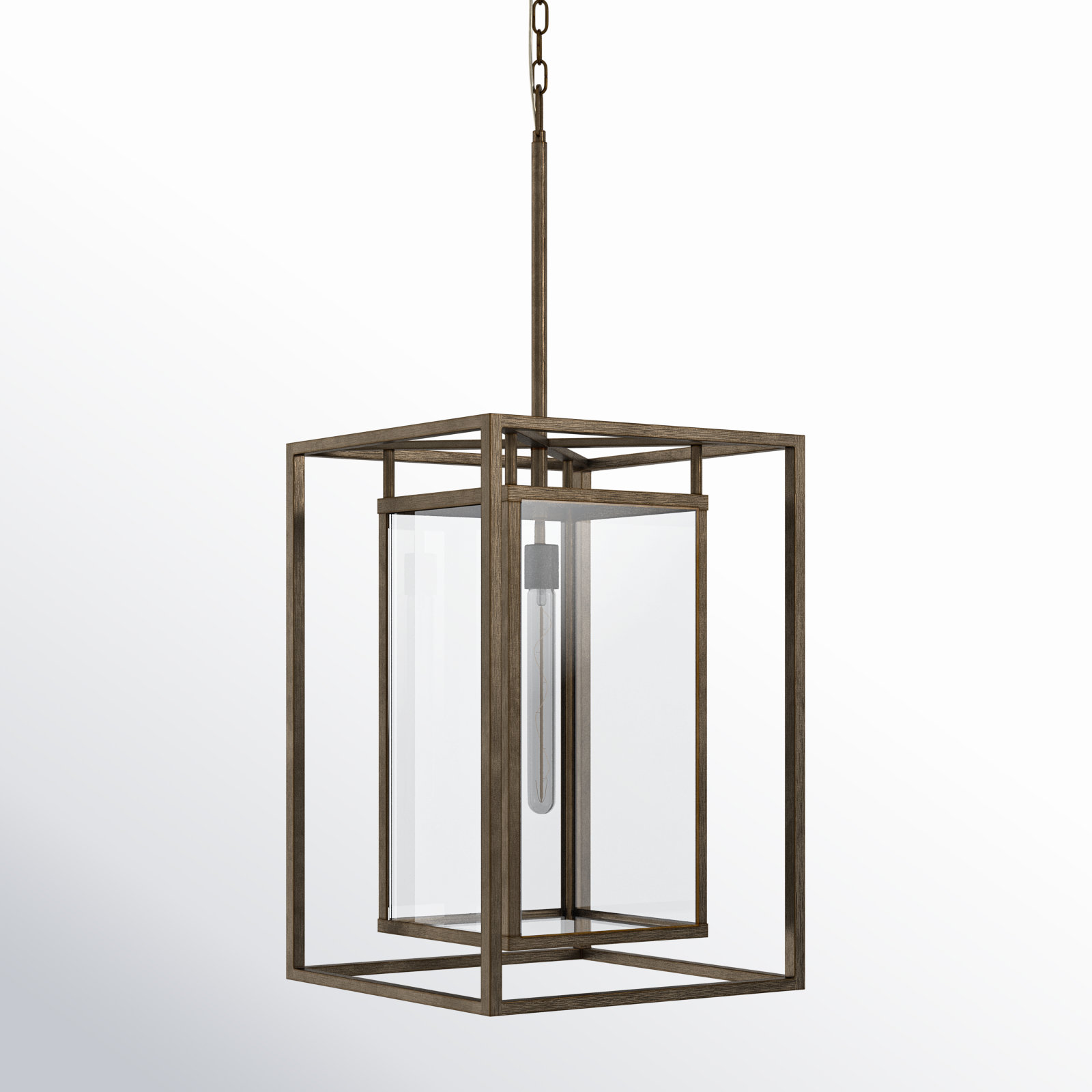 Caliana Outdoor Hanging Lantern, Burnished Bronze