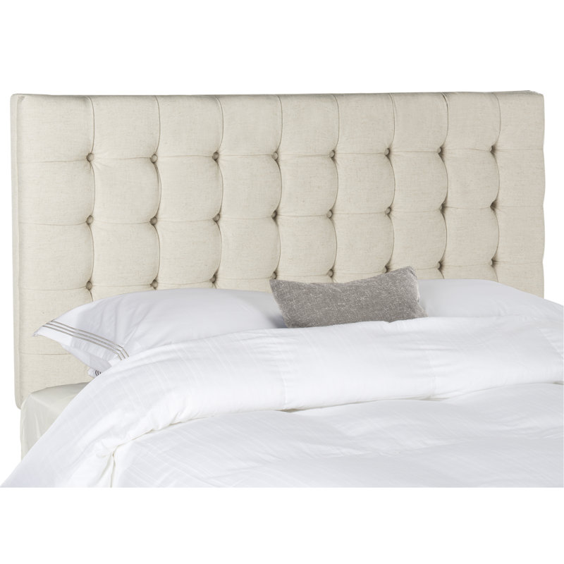 Upholstered Headboard, King, Linen Wheat