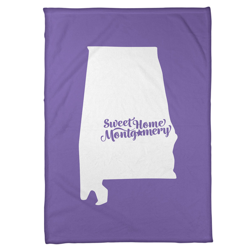 Jeté polaire de montgomery alabama, l 62,5 po x L 82,5 po, Mauve
