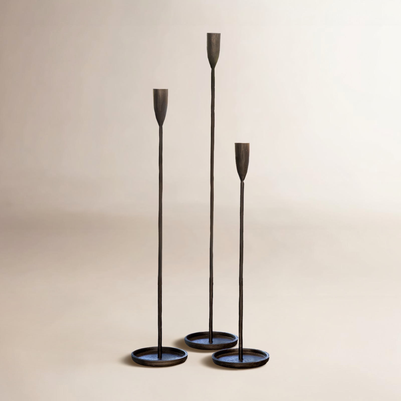 Primitive Iron Taper Holders