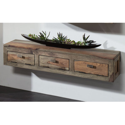 Nature Rosewood Solid Wood Floating Shelf
