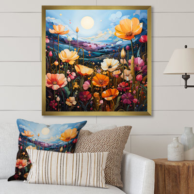 " Wildflowers Vibrant Meadows Pointillism I "