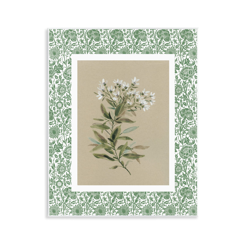 Green Botanical Pattern Wall Plaque, design by Carol Robinson