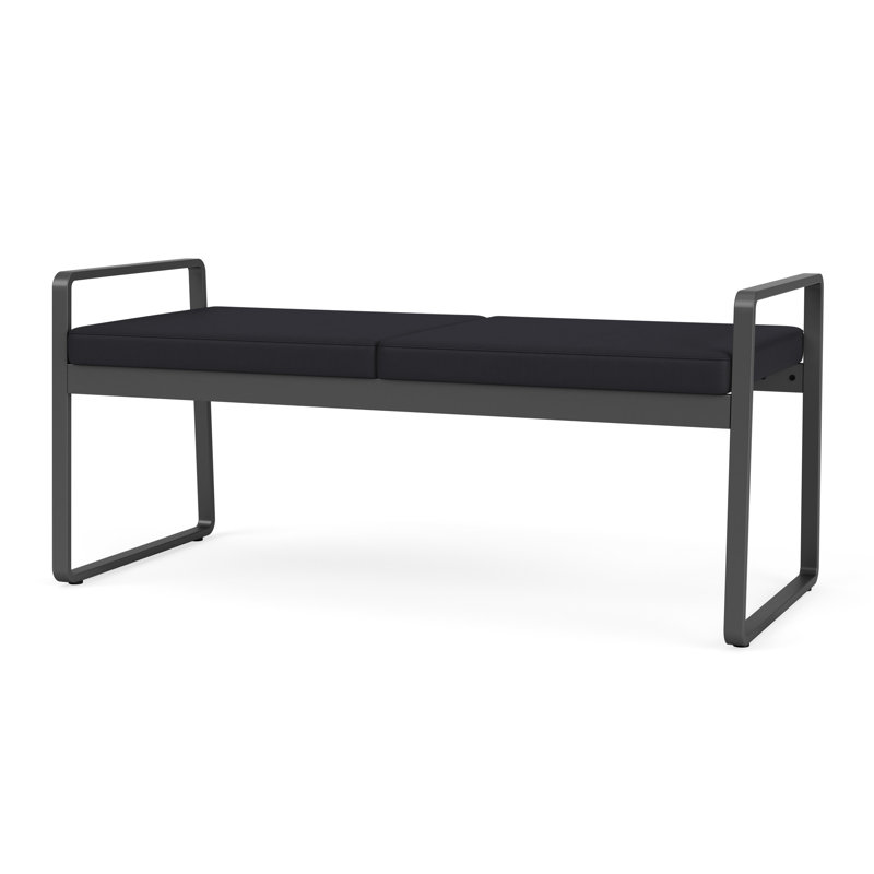 Banc en métal Gansett, Noir Patriot Plus - nettoyez le vinyle avec un lin, Gris anthracite