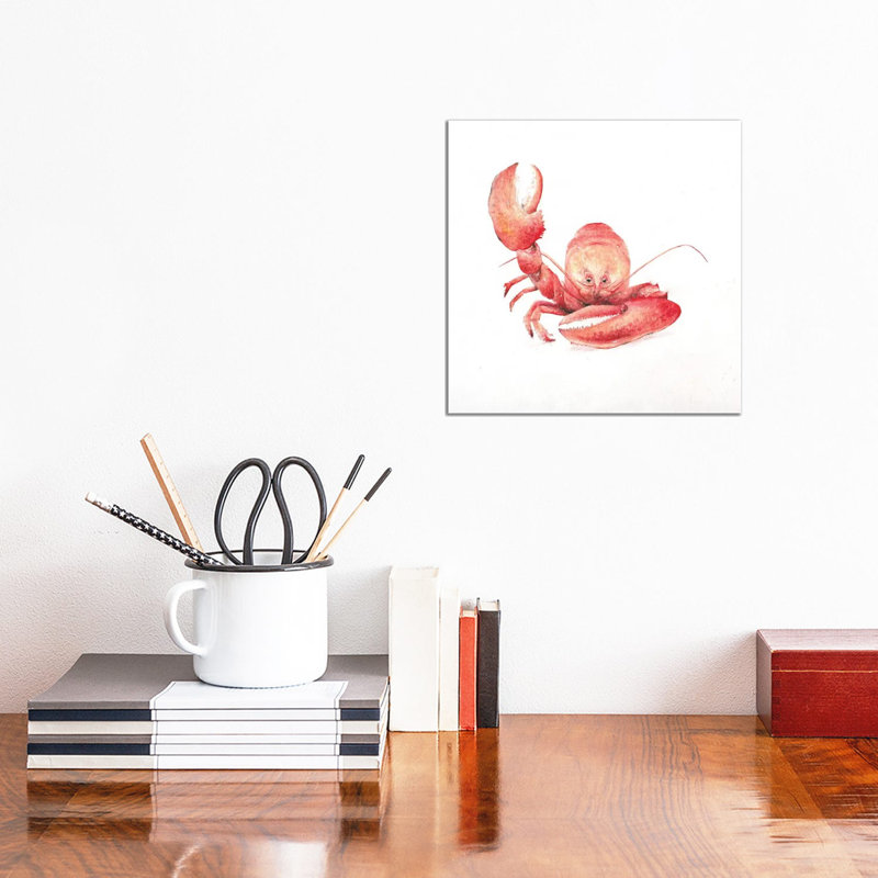 Lobster 1 Piece Wrapped Canvas Painting, 30.48 cm H x 30.48 cm W