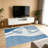 1PC Modern Abstract Blue Cream Wavy Line Pattern area rugs for Living Room, Soft and Comfortable, Suitable for all seasons, easy-to-maintain, machine washable Indoor floor mat, Under Table Farmhouse suitable for living room, bedroom, dining area,...-1045752577
