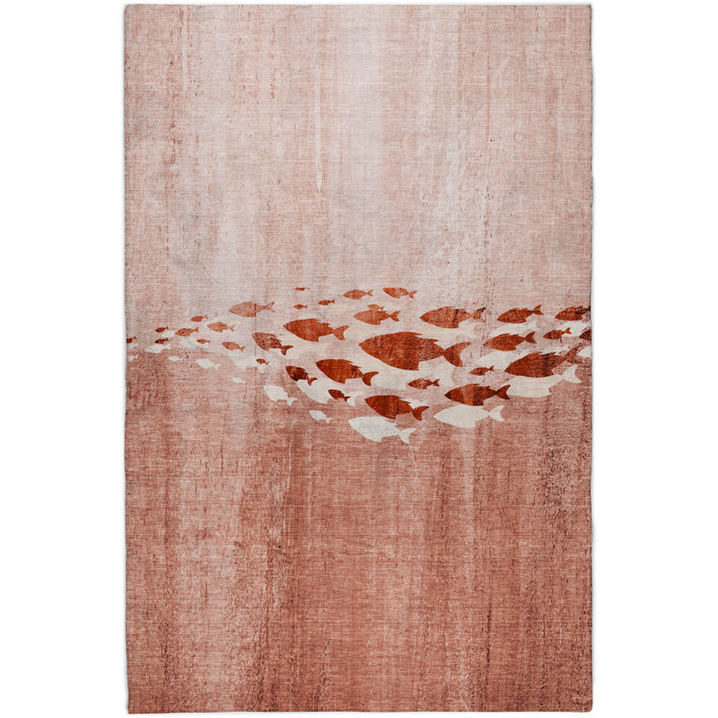 Tapis nautique de qualité supérieure lavable à la machine Dream Shag ADS627, Terracotta, 9' x 12'