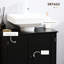 Armoire de rangement pour salle de bain à 2 portes sous le lavabo, noire - peu encombrante et robuste, s'adapte à divers articles, H 23,5 po x l 11,85 po Festival, 2 portes et tablette, présentoirs,