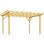 Pergola 10 'x 13', bois de sapin, treillis de raisin, bois naturel