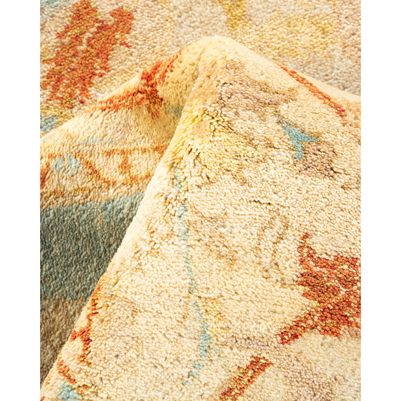 Tapis unique noué à la main ivoire 8 pi 4 po x 10 pi 6 po Sneek