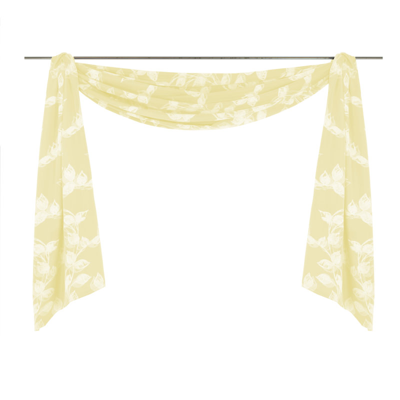 Aston Room Darkening Window Scarf Single Panel, 500cm Width x 135cm Drop, Cream