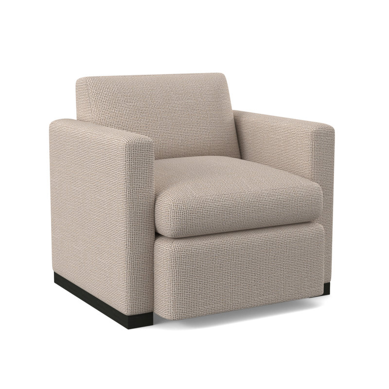 Chaise pivotante Ledger, 100 % polyester lin Elise, Espresso