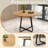 43.3" Round Dining Table For 4-6 People, MDF Wood Tabletop With Sturdy Metal Legs, Modern Kitchen Table With X-Shaped Base, Easy Assembly, Large Round Dinner Table For Dining Room, Living Room & Apart-2102085930