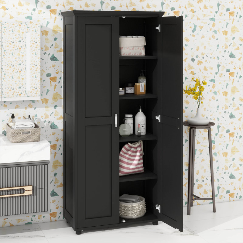 Storage Cabinet With Two Doors - Adjustable Shelves