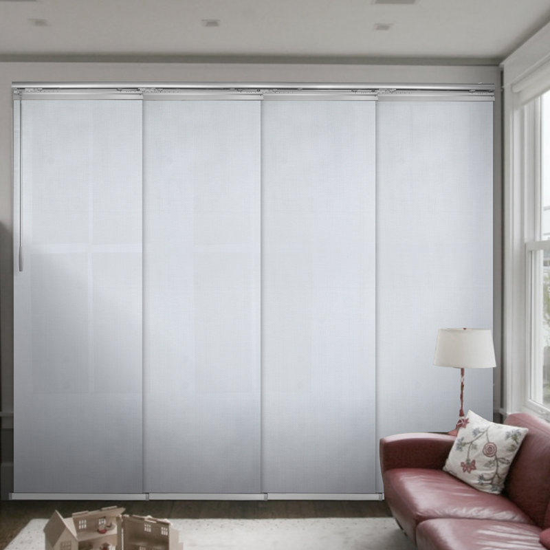 Rail semi-transparent 4 panneaux simple rail extensible 48 po à 88 po x H 94 po, largeur de panneau 23,5 po