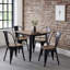 Lelystad Solid Wood Top Metal Base Dining Table