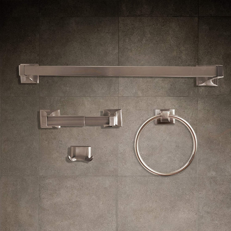 4 - Piece Bathroom Hardware Set, Satin Nickel