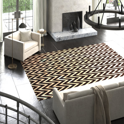 Wool Chevron Area Rug