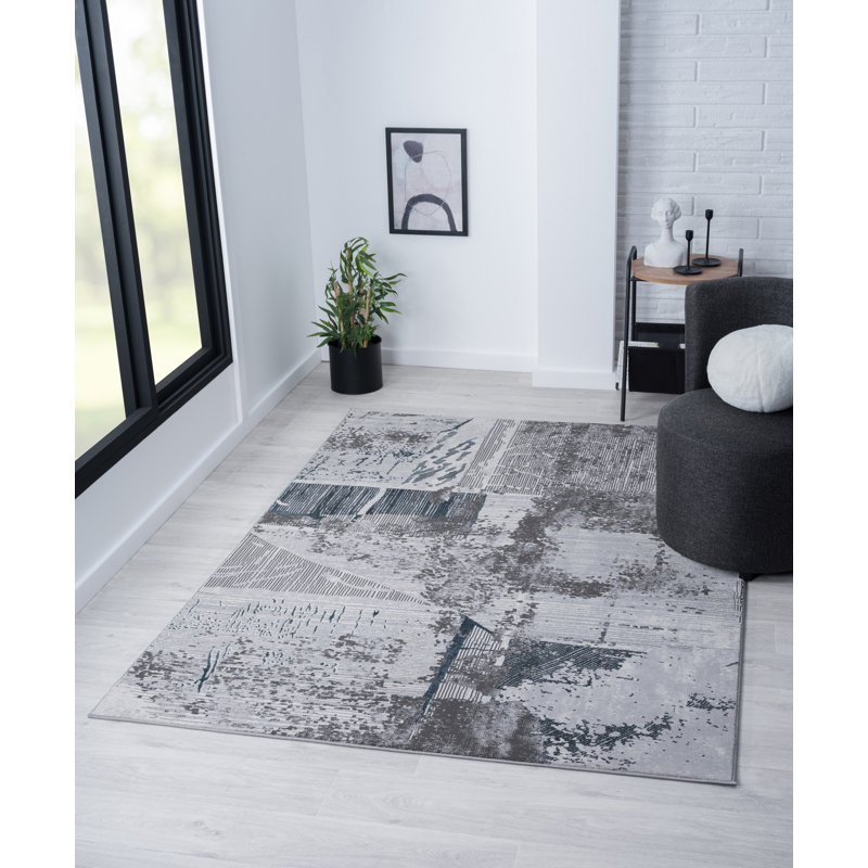 Aelish Abstract Indoor Rug, Rectangle 5'1" x 6'11"