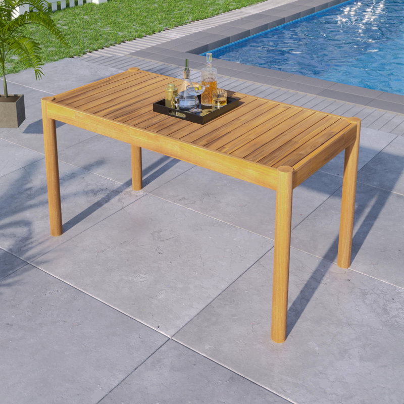 Classic Patio Style Solid Wood Dining Table