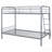 Glossy Silver Twin Over Twin Bunk Bed