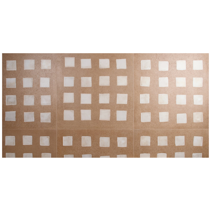 Bariazzo Deco 35 In. X 35 In. Concrete Look Semi-Polished Porcelain Floor And Wall Tile (17.64 Sq. Ft. / Case), Terracotta