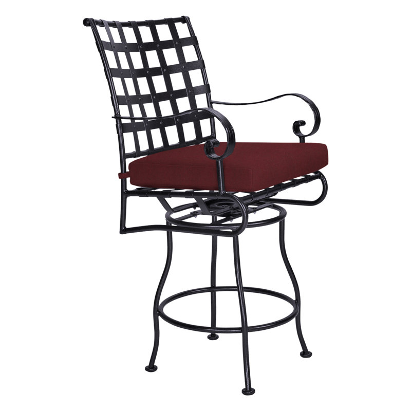 Classico-W Outdoor Swivel Bar Stool, Graphite, Harris Stone
