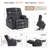 Small Dual Motor Power Recliner Lift Chair Infinite Position, Heat and Vibration Massage, Fabric-637386523