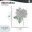 Plaque murale blanche en forme d'hortensia blanche, design par Cecilia Battaini