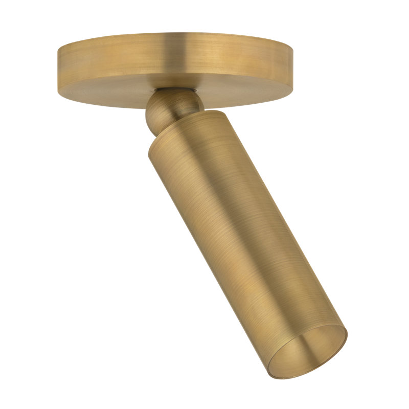 CSL Luxe Pivot Flush Mount, Patina Brass