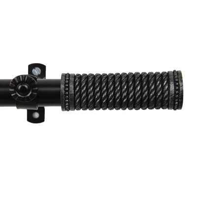 Adjustable 0.81" Bay Window Single Curtain Rod