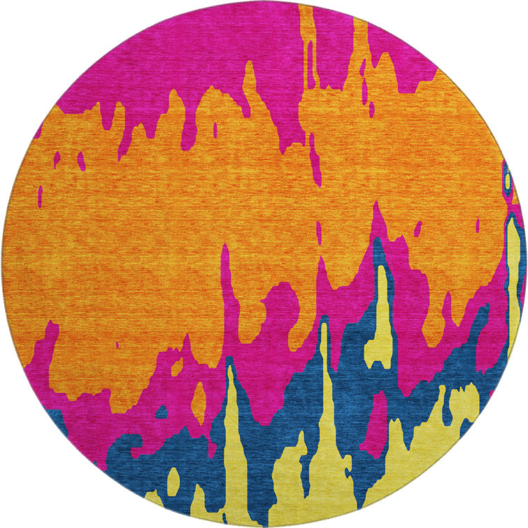 Premium Machine Washable Prisco Pink Rug