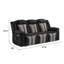 Ensemble de sièges de cinéma inclinables avec accoudoirs, éclairage DEL et audio Bluetooth Apex-326106625-326106638
