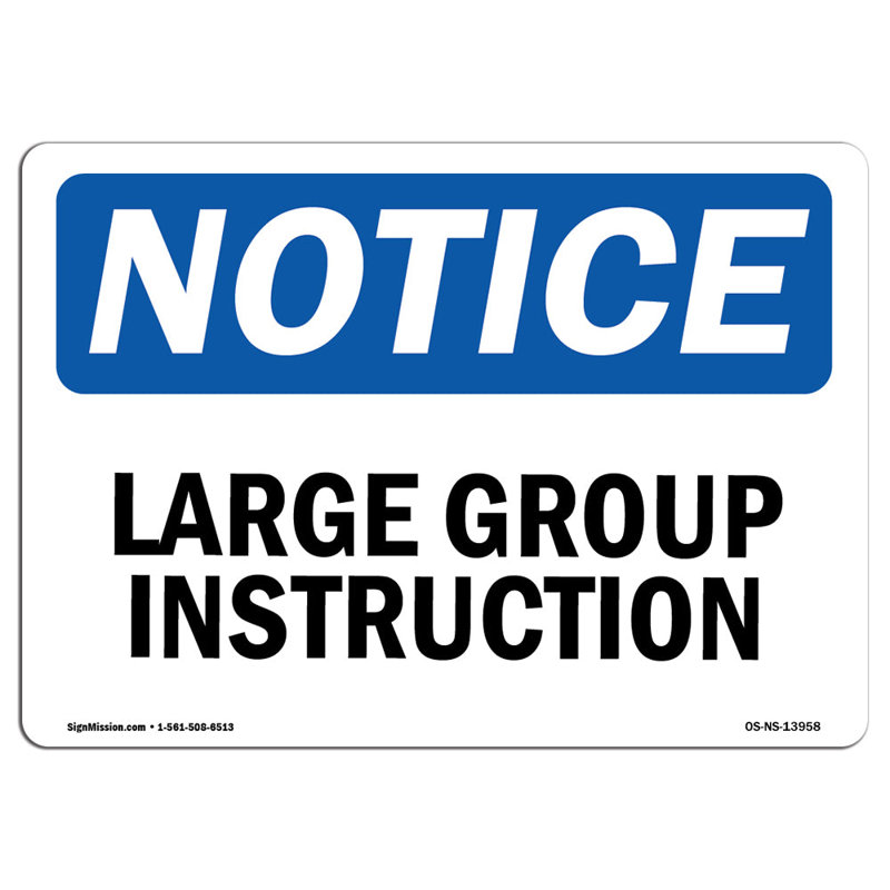 Large Group Instruction Sign