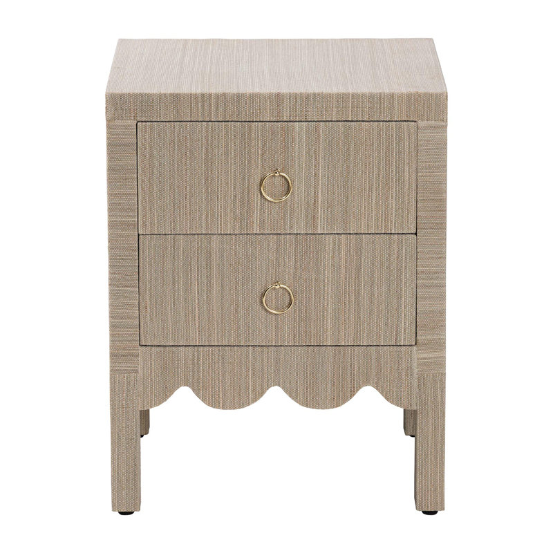 Table de chevet Bali & Pari Juniper Grasscloth
