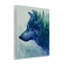 Indigo loup dans les pins brumeux, plaque par Franklyn Gregory