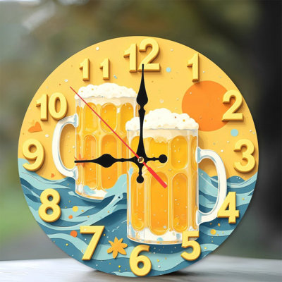 horloge chopes à bière
