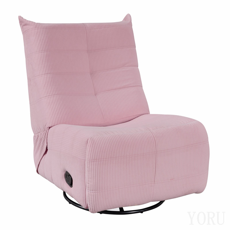 Fauteuil inclinable et pivotant en velours côtelé de 31 po Georgena