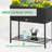 Raised Garden Bed, Elevated Planter Box With Rattan Wicker Look, Tool Storage Shelf, Portable Design For Herbs, Vegetables, Flowers, Black