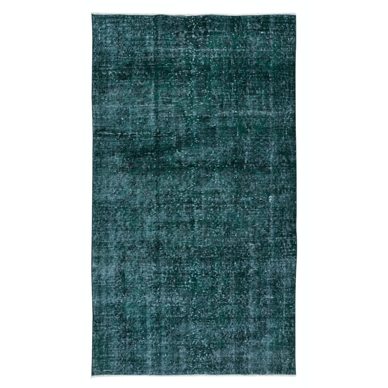 Tapis 3,7 po x 3,7 po, revêtement de sol vert, petit tapis turc moderne fait à la main