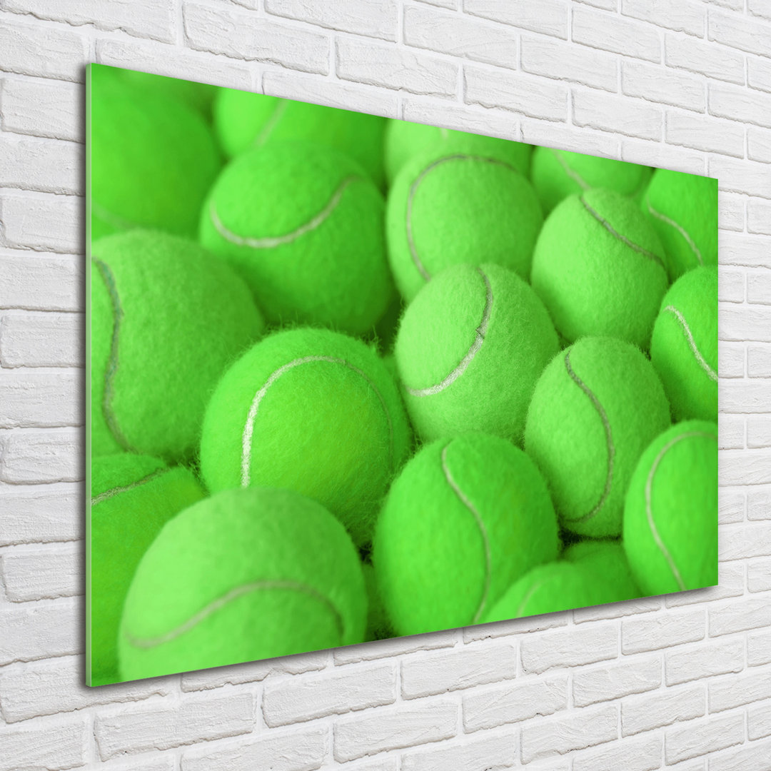 Glasbild Tennis Balls