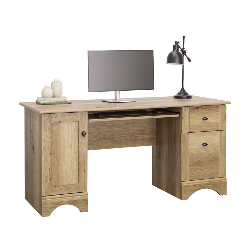 Bureau d'ordinateur à finition brune - Table d'écriture pour bureau à domicile en bois | Idée de cadeau, Brun