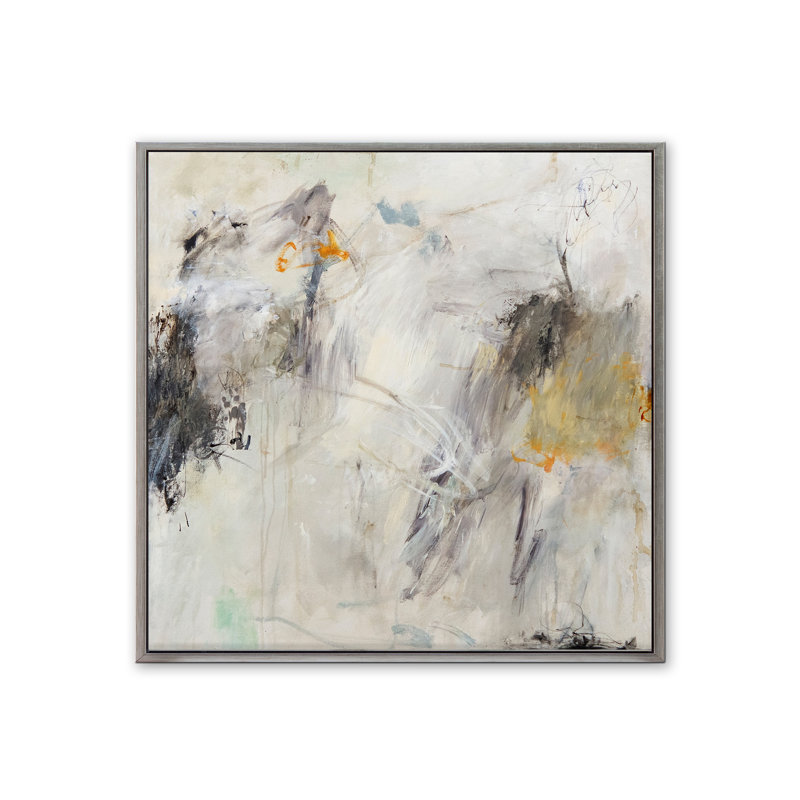Quiet Presence Print by Patricia Schwimmer, Black Framed Canvas, 42" H x 42" W x 2.5" D